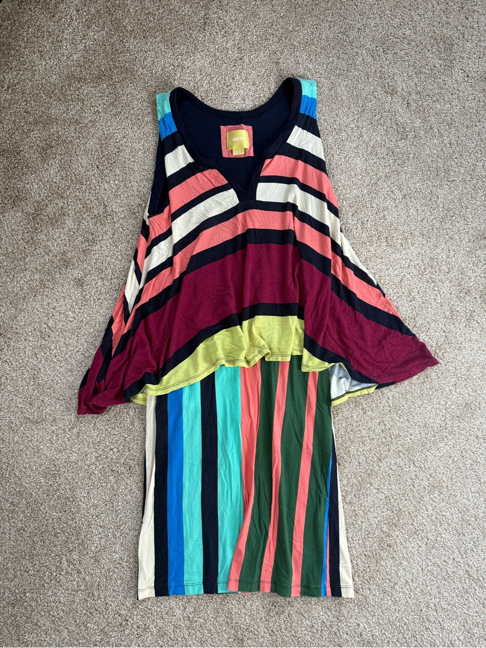 Maeve / Anthropologie Colorful Striped Tank Dress Size Small